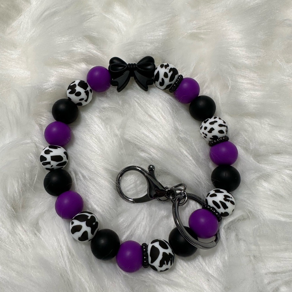 Purple cow wristlet